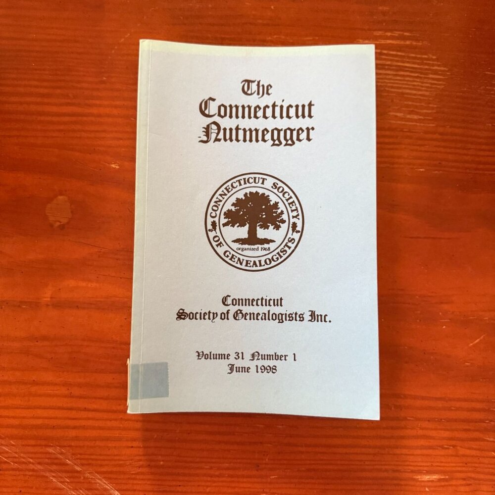The Connecticut Nutmegger Genealogy Journals Lot Of 3 Volumes 28 31 33 1995 & 20